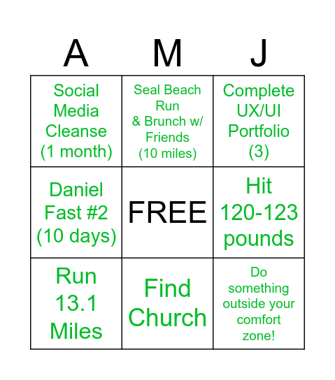 2nd QTR 2024 Bingo Card