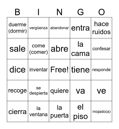 BB quiere un perro 4-6 Bingo Card