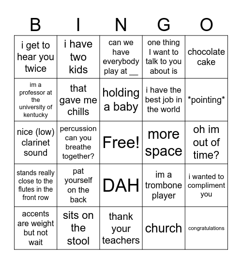 Hudson clinician quotes Bingo Card