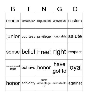 Book 16 Lesson 2 Vocab Bingo Card