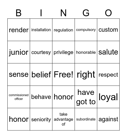 Book 16 Lesson 2 Vocab Bingo Card
