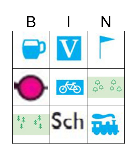 OS Map symbols Bingo Card