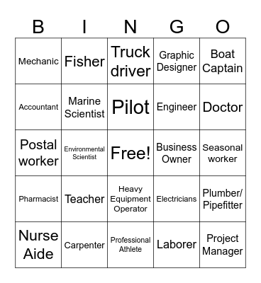 CAREER EXPLORATION Bingo Card