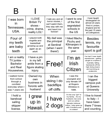 The amazing Racqueteers! Bingo Card