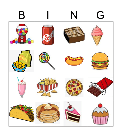 Junk Food Bingo! Bingo Card