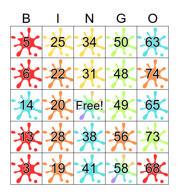 Art Bingo Card