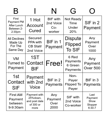 CAWLEY & BERGMAN GET MONEY Bingo Card
