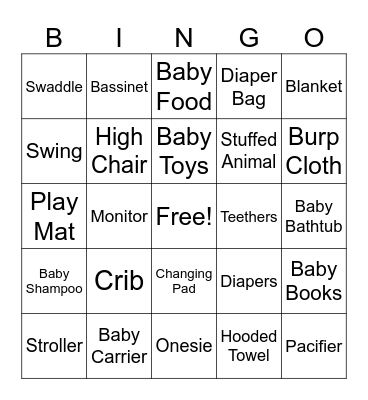 BABY RICHEY BINGO Card