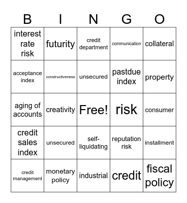 FM 306 Bingo Card