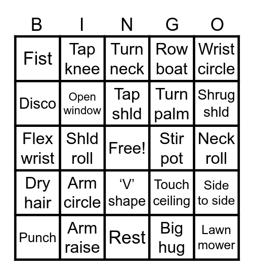 OT BINGO Card