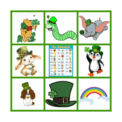 St Pat's Letter Sounds Bingo Card