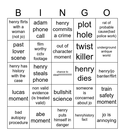 the night everyone danced bingo Card