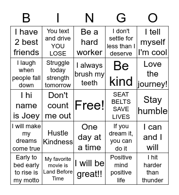 Ms. Leupold's Bingo Card