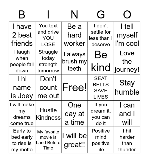 Ms. Leupold's Bingo Card