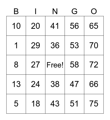 TeamEric_Panes_Card2 Bingo Card