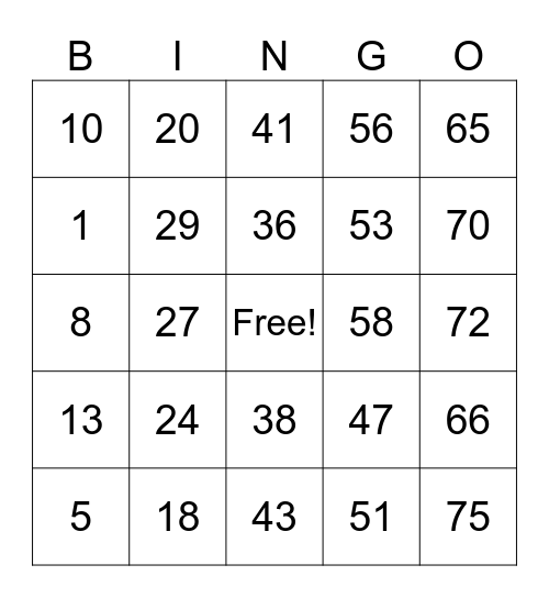 TeamEric_Panes_Card2 Bingo Card