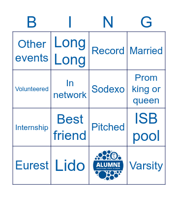 ISB Seoul Reunion 2024 Bingo Card