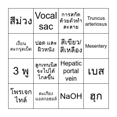 No Time to Relax Bingo Card