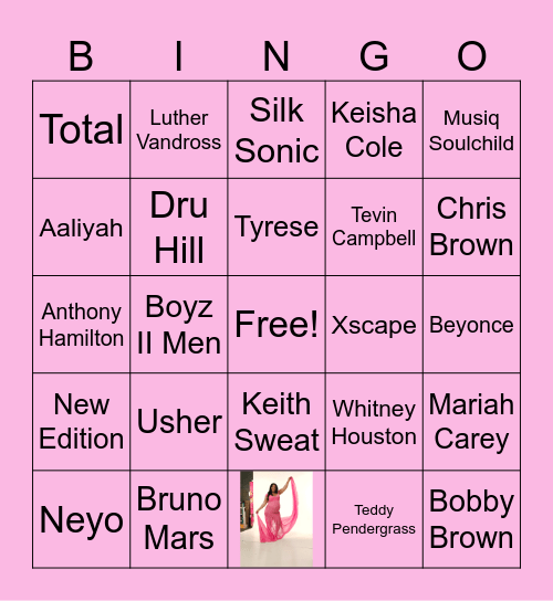 Dance With Layla Bingo Card