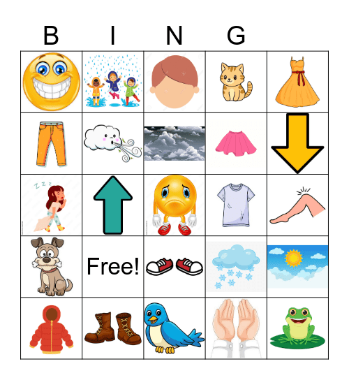 Vocabulary Bingo Card