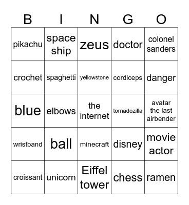 infinite craft Bingo Card