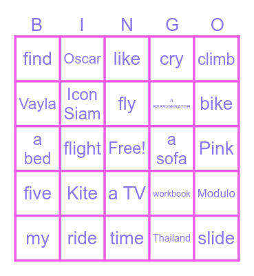 i_e , y, i Phonics Bingo Card