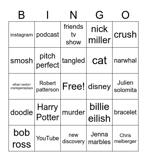 infinite craft Bingo Card
