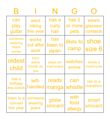 Bingo Card