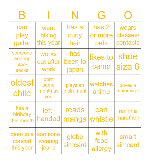 Bingo Card