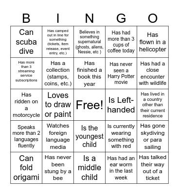 PL Bingo2 Bingo Card