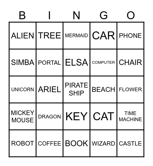 Infinite Craft Bingo Card