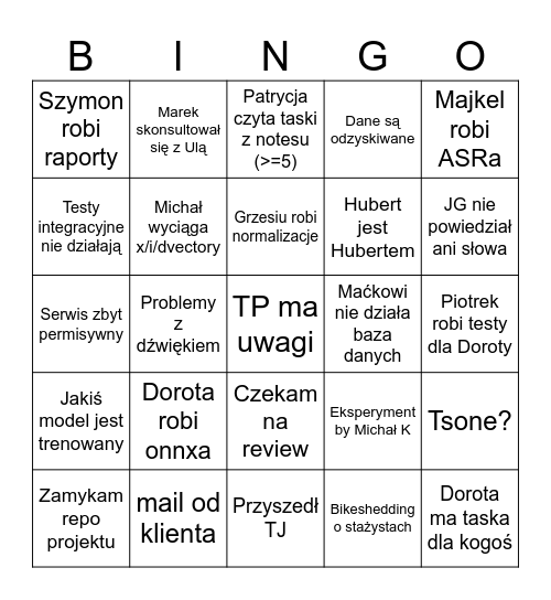 Techbingo Card