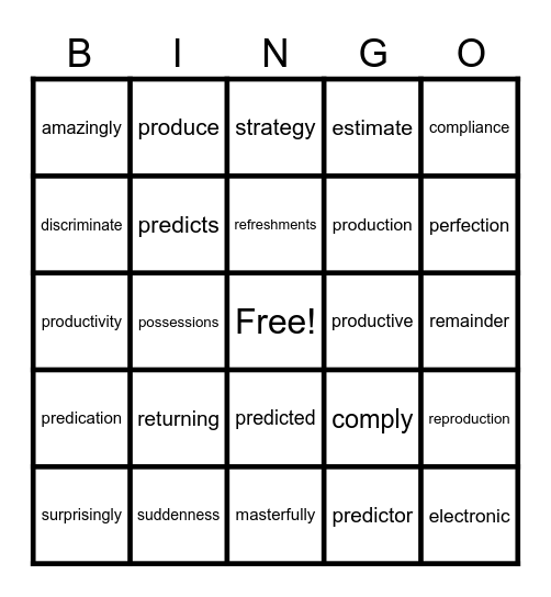 REWARDS Lesson 17 Bingo Card