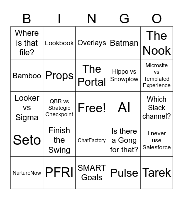 PF CS Bingo Card