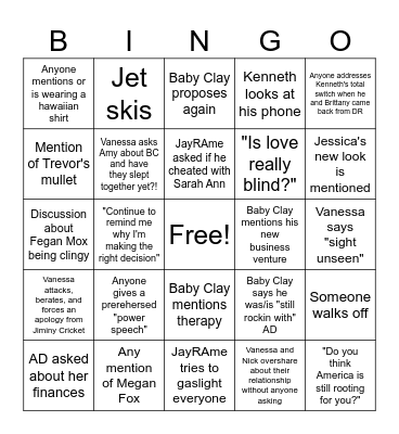 LiB S6 Reunion Bingo Card