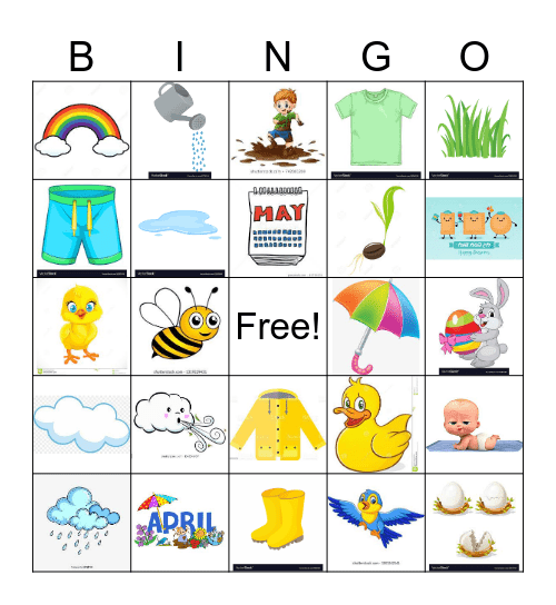 Spring Bingo Card