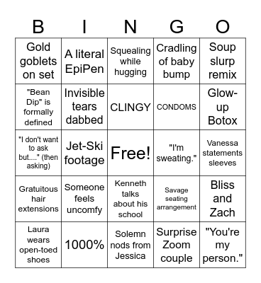 LOVE IS BLIND Bingo Card