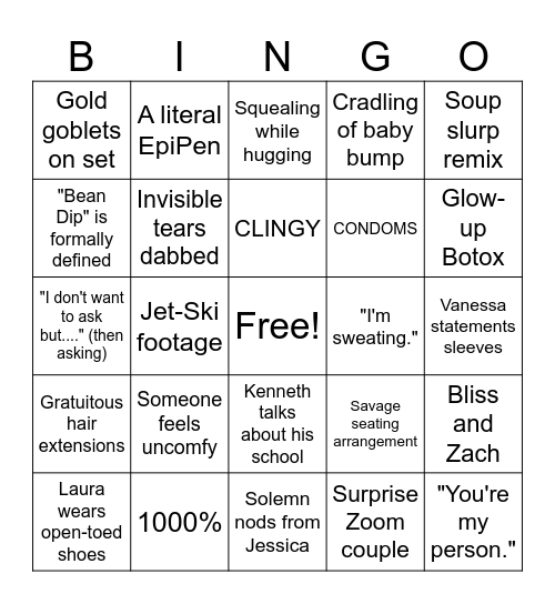 LOVE IS BLIND Bingo Card