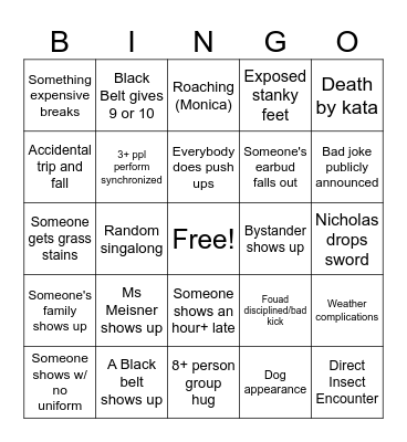 KSK Spring Bingo Card