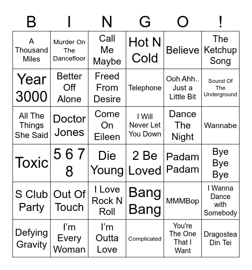 Beverly's Bingo Card