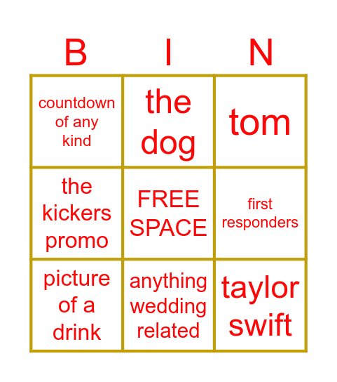 Kathryn IG BINGO Card