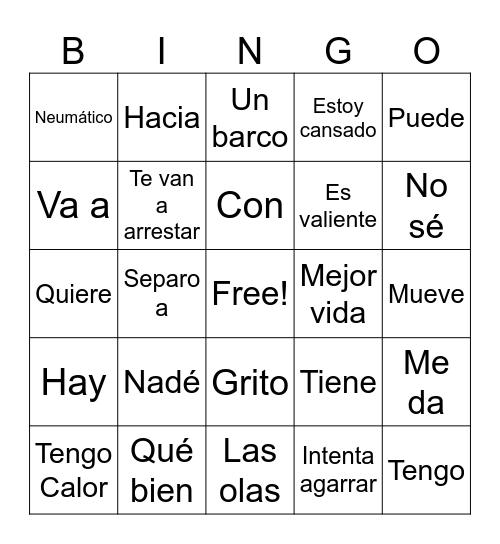 Ch 9-11 Vocab Escape Cubano Bingo Card