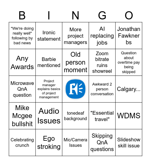 Town Hall Bingo Card