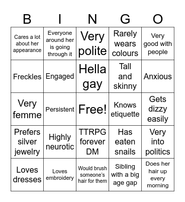 Belladonna Bingo Card