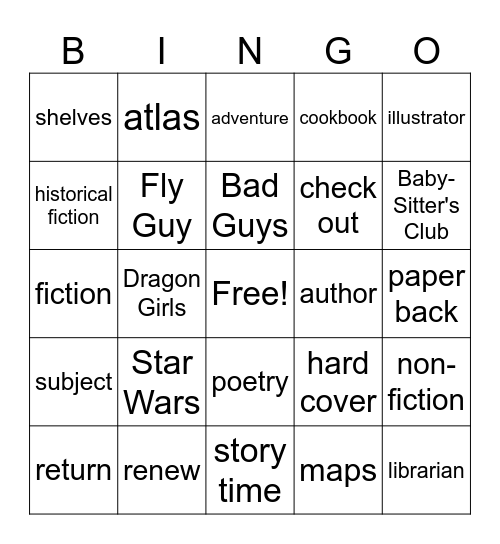 Library Bingo Card