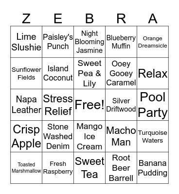 PZ SPRINKLES BINGO Card