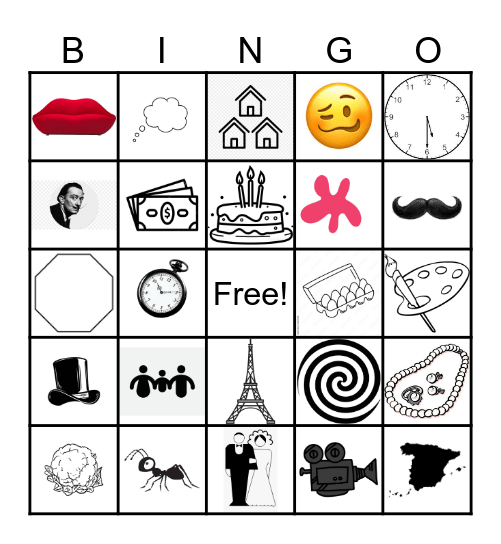 Salvador Dali Bingo Card