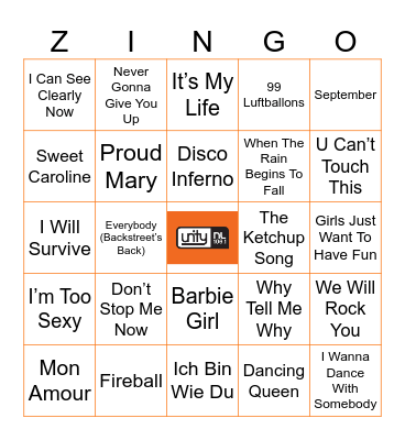 Unity NL Foute Uur Bingo Card