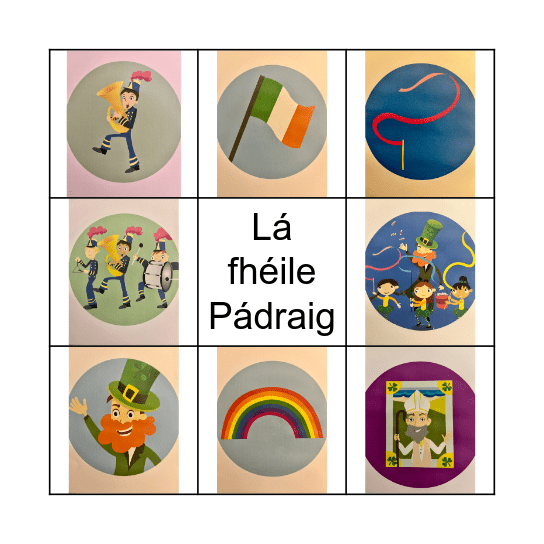 Lá fhéile Pádraig Bingo Card