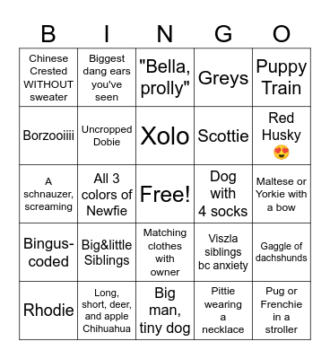 Superpet Bingo! (lil baby) Bingo Card